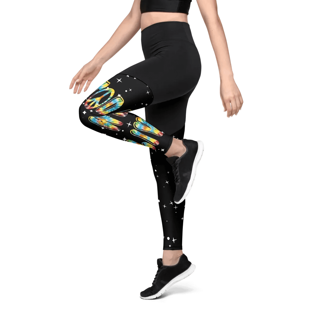 Peace sign sports leggings product image (9)