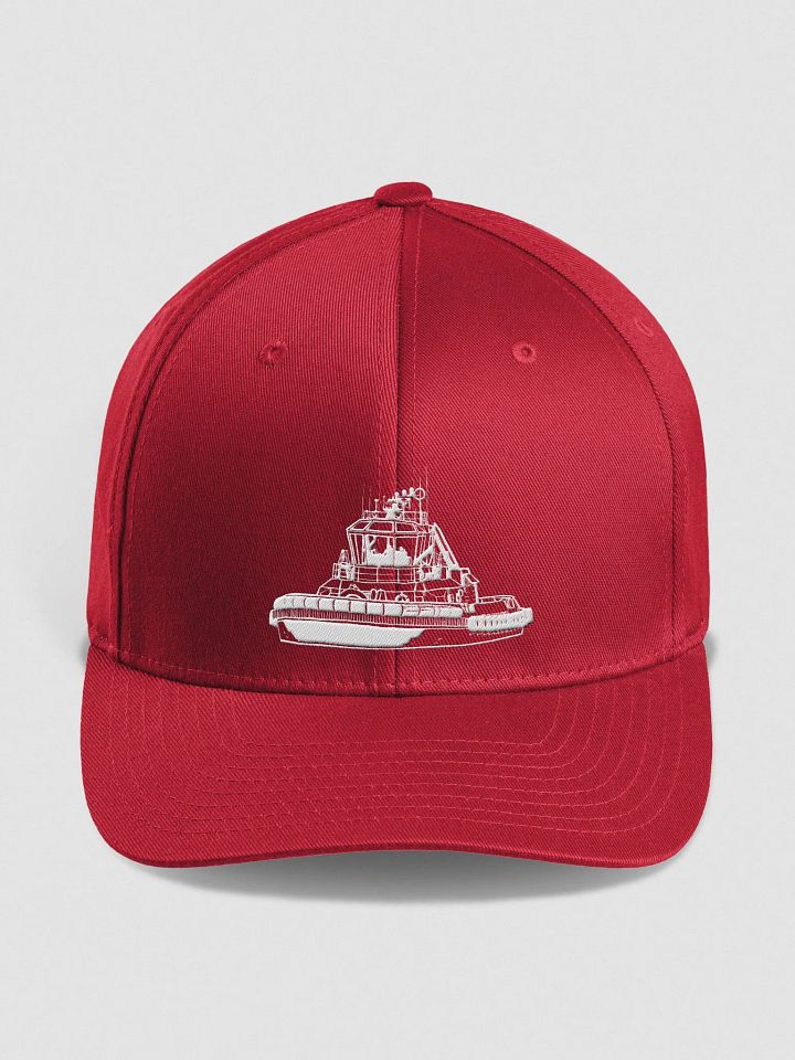 White Marco tug Fitted Flexfit Cap product image (1)