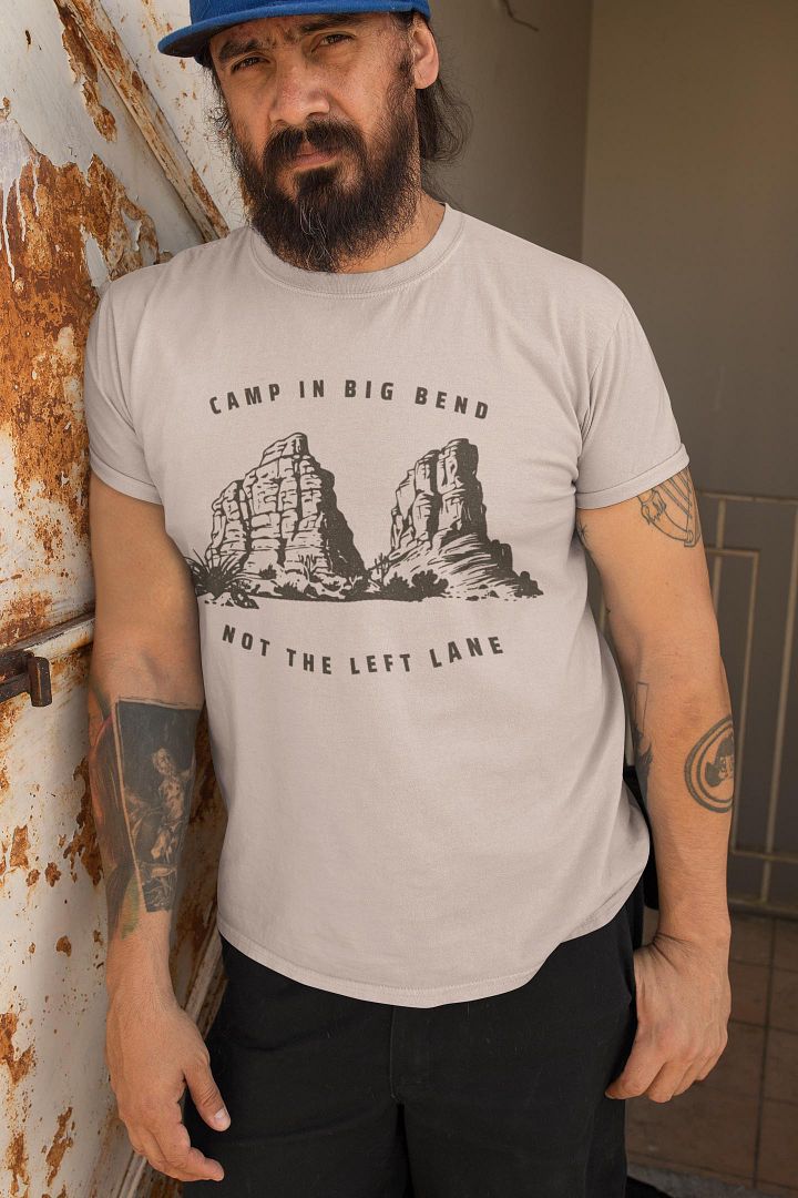 Camp in Big Bend (not in the left lane) Unisex Bella Canvas Tee product image (31)