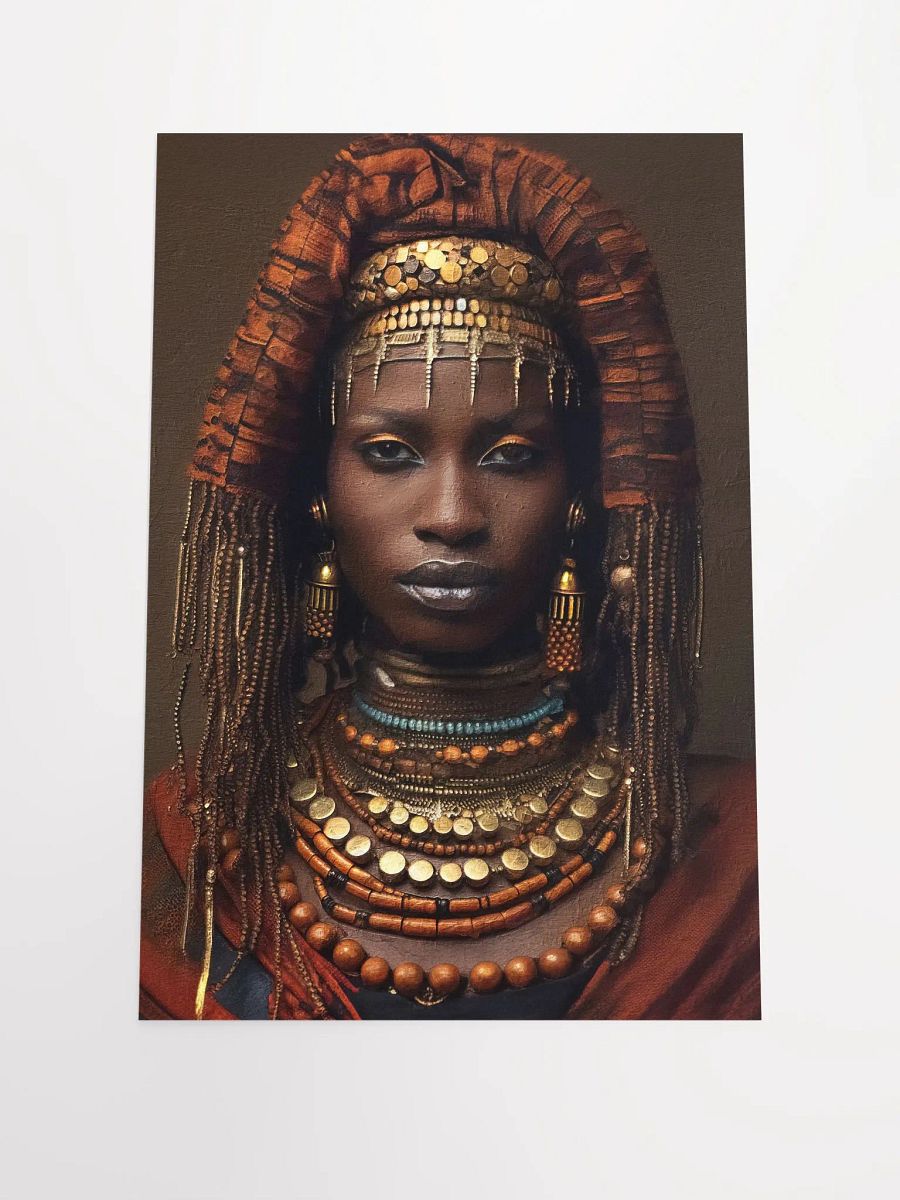 African Woman in Traditional Head Dress, Multi-Colored Jewelry Poster Print, Unframed product image (4)