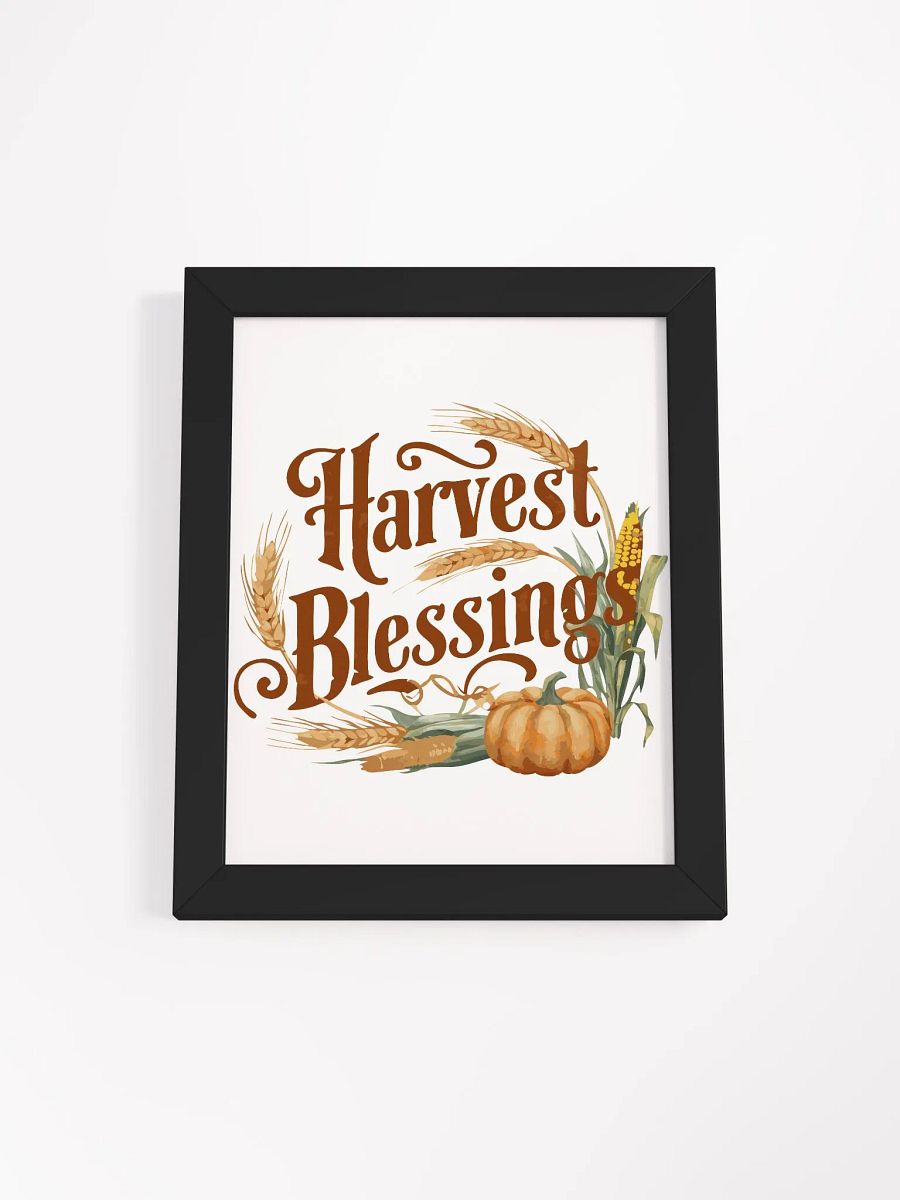 Autumn Harvest Blessings Framed Poster – Perfect Fall Home Decor product image (10)