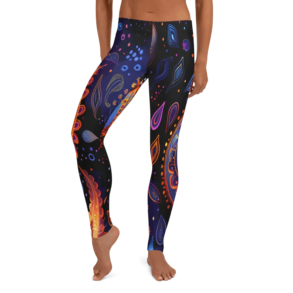 Persian Teardrop Shaped Motif Design Leggings product image (9)