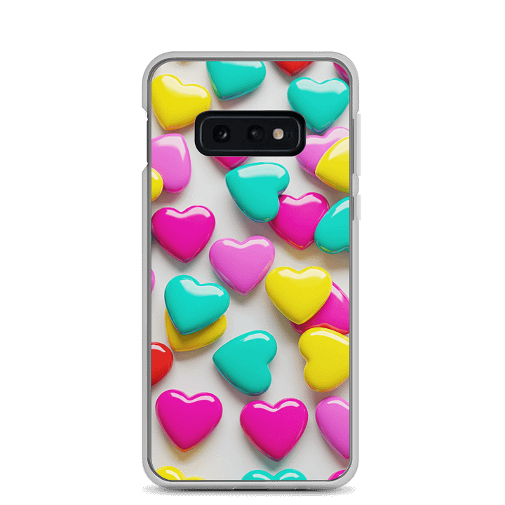 Scattered Colorful Hearts Clear Samsung® Case product image (1)