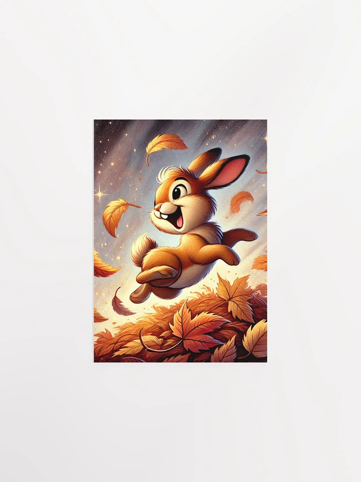 Autumn Leaves Bunny Rabbit Premium Matte Poster product image (7)