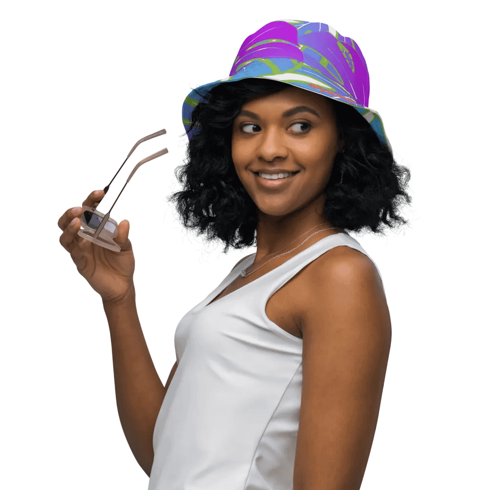 Neon Monstera Madness Reversible Bucket Hat product image (7)