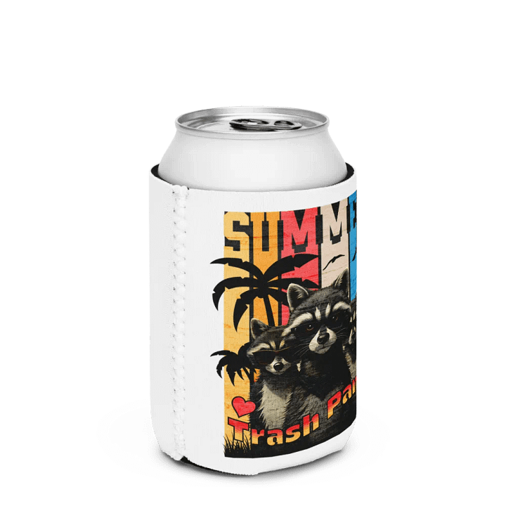 Summer Trash Panda Can Coozie Cooler product image (2)