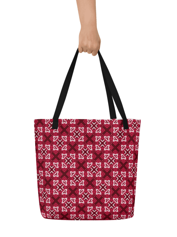 Red Symmetry All-Over Tote Bag product image (2)