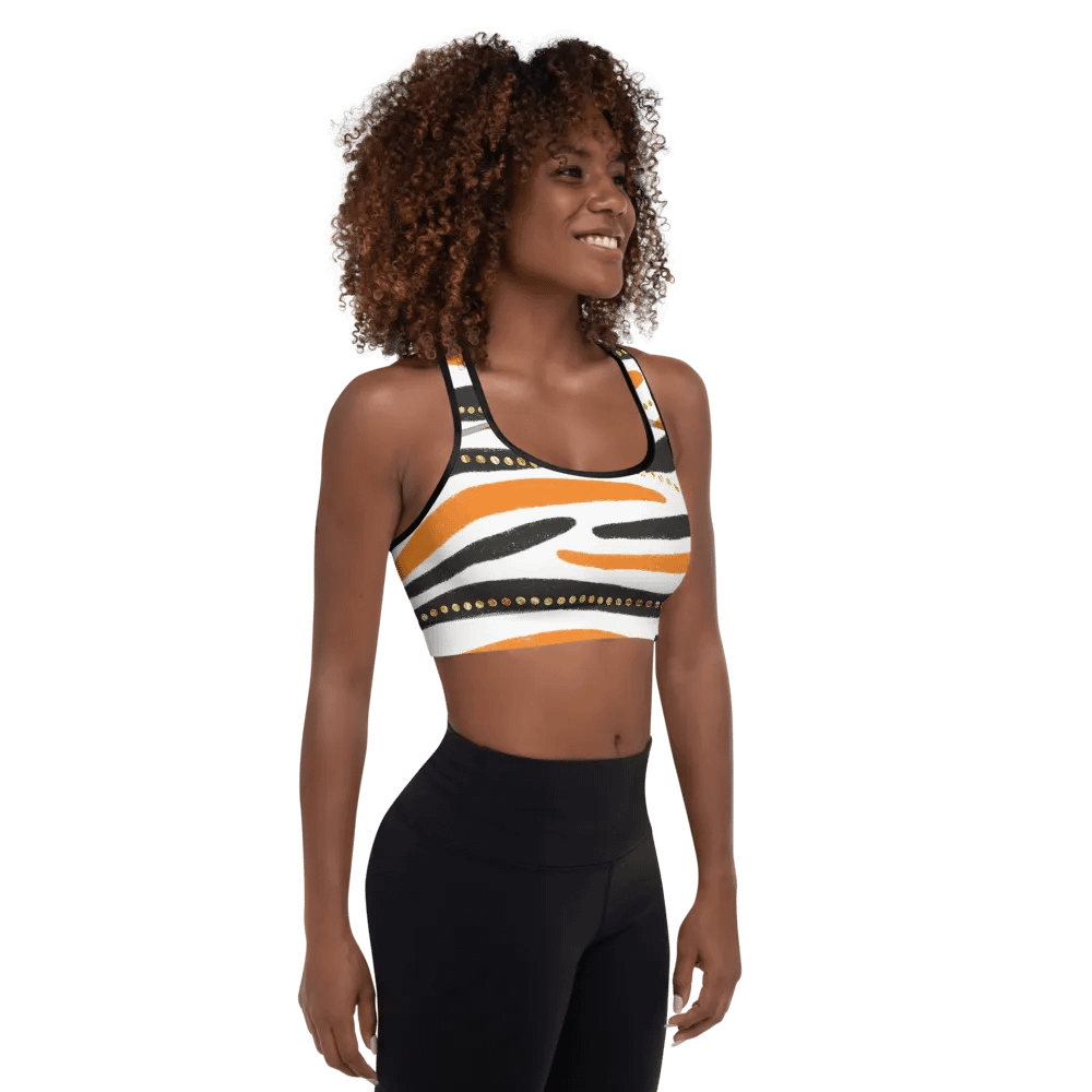 Wild Orange Padded Sports Bra product image (5)