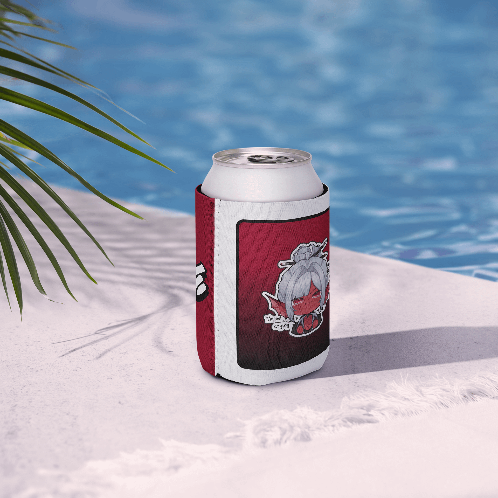 Not Crying Emote Coozie (Red) product image (7)