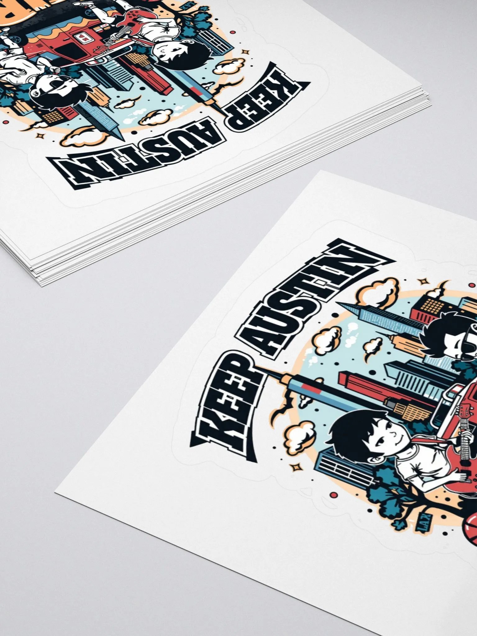 Keep Austin Weird Music Scene Stickers product image (12)