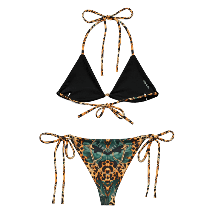 Safari Luxe Leopard & Palm Print String Bikini Set product image (1)