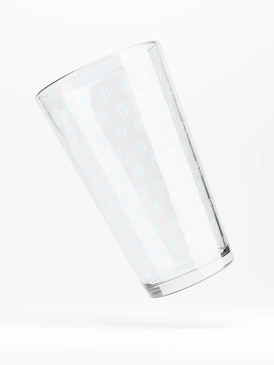 exclaiming mentally (repeating powder blue design) pint glass product image (4)