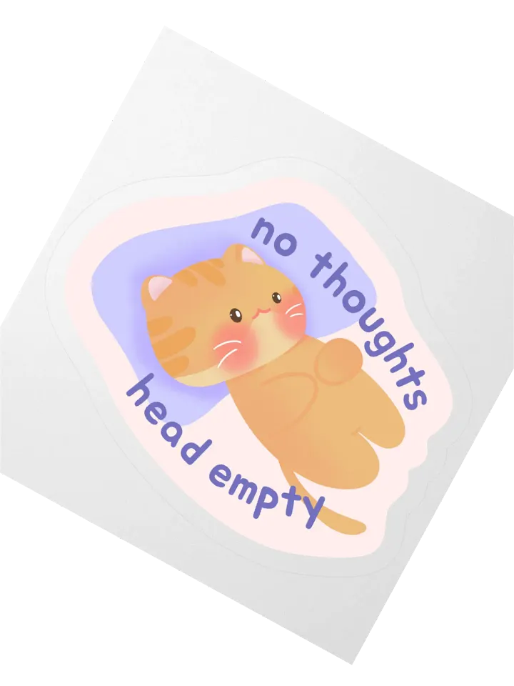 No thoughts, Head Empty Vinyl Sticker product image (2)