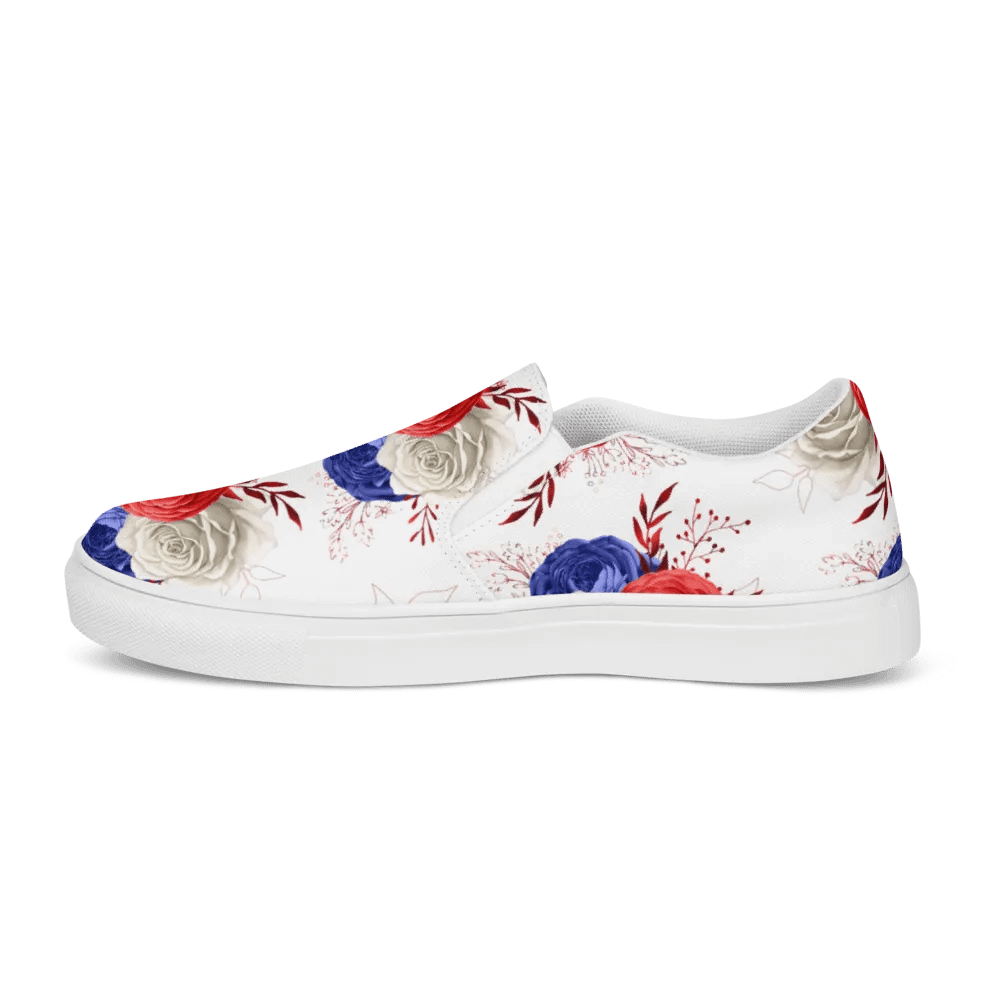 Red, White & Blue Women's Slip-On Canvas Shoes product image (5)