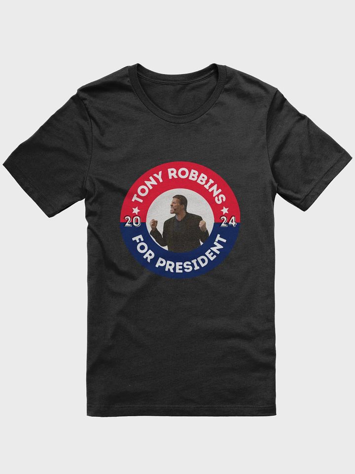 Tony Robbins for President 2024 Campaign Button Bella+Canvas Supersoft T-Shirt product image (1)