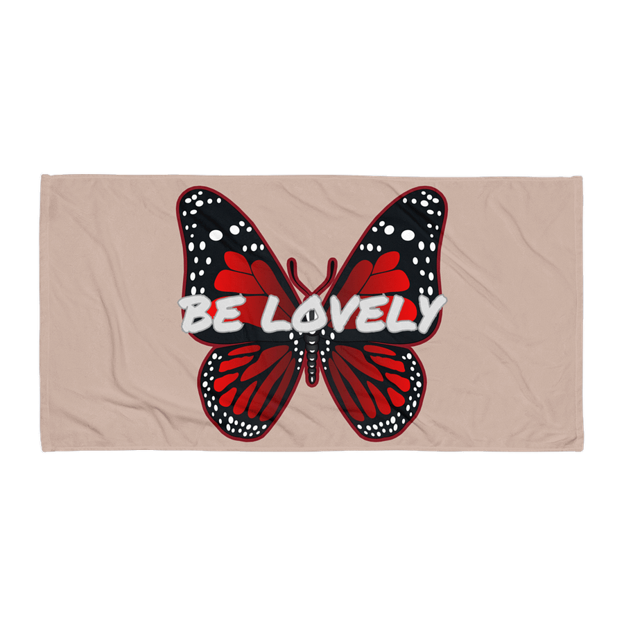 Be Lovely Butterfly Sublimated Towel Rose Dust product image (1)