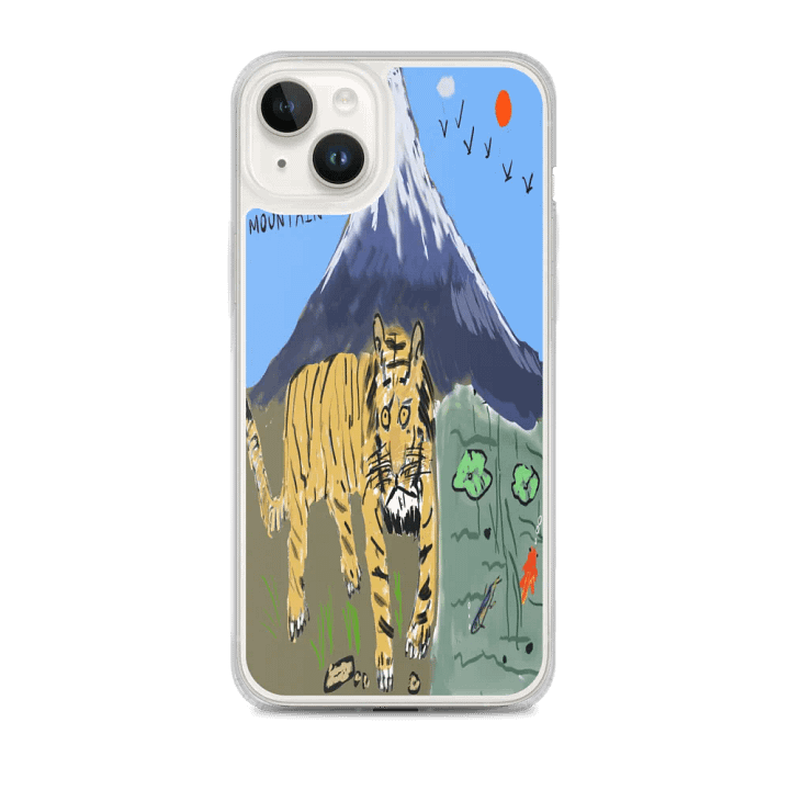 MagSafe® Clear Case for iPhone®： tiger and mountain product image (1)