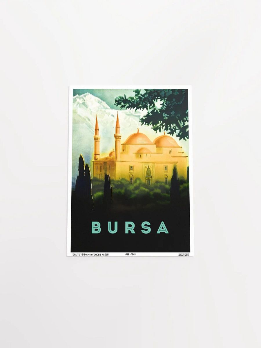 Bursa, Turkey 1940 — retro vintage travel poster product image (9)
