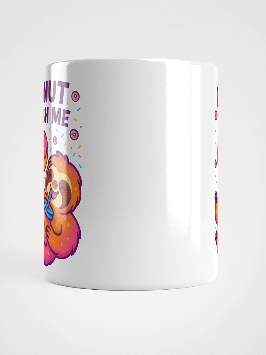 Donut Rush Me Sloth Mug – Funny Donut Coffee Cup for Slow Mornings & Boba Fans product image (5)