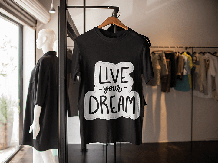 Live Your Dream Black Unisex T-Shirt product image (2)