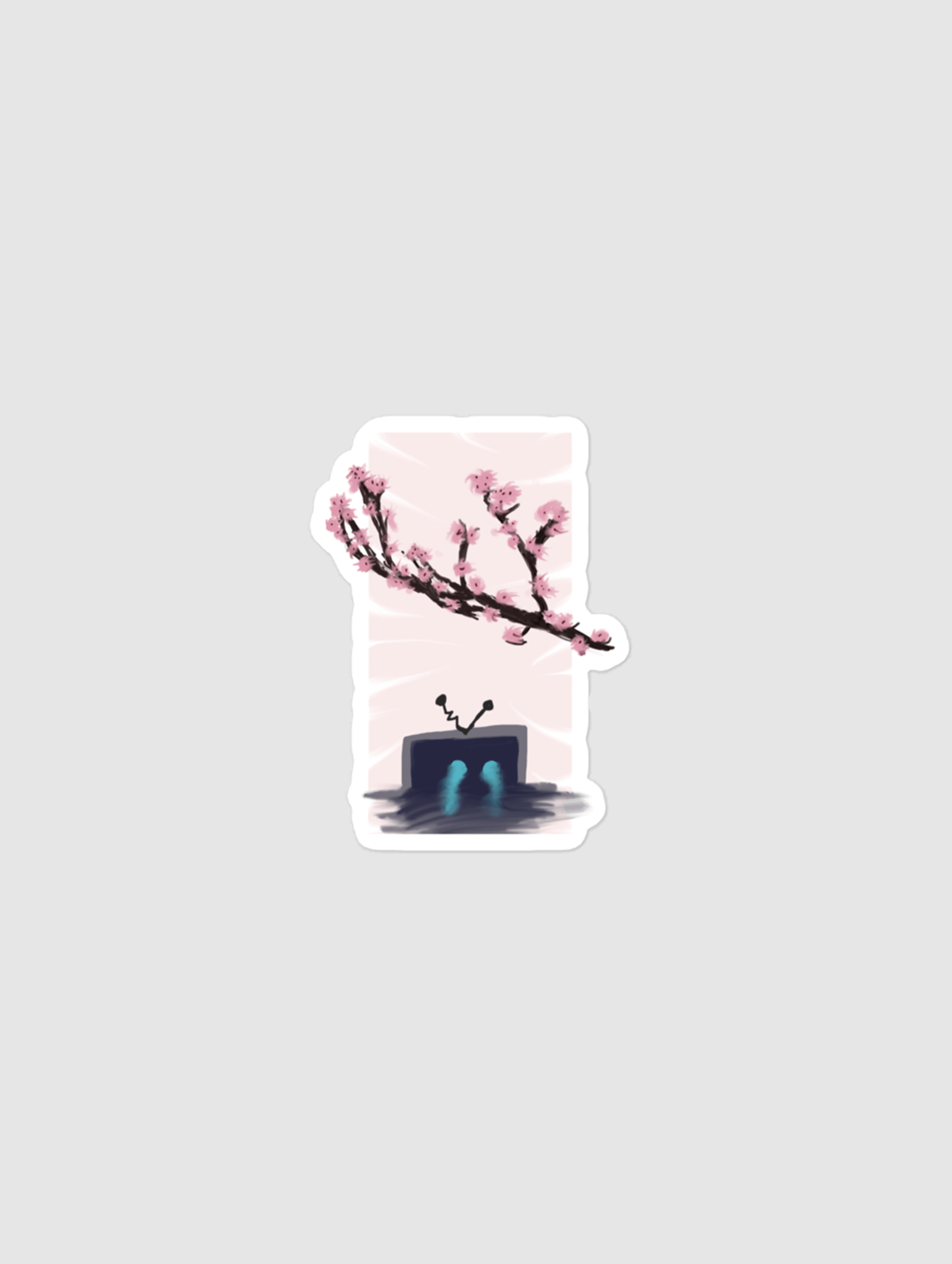 Melting tv head stickers product image (1)