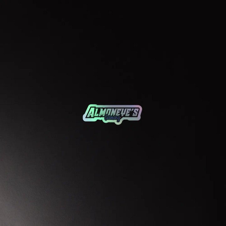 Logo text holographic sticker product image (4)