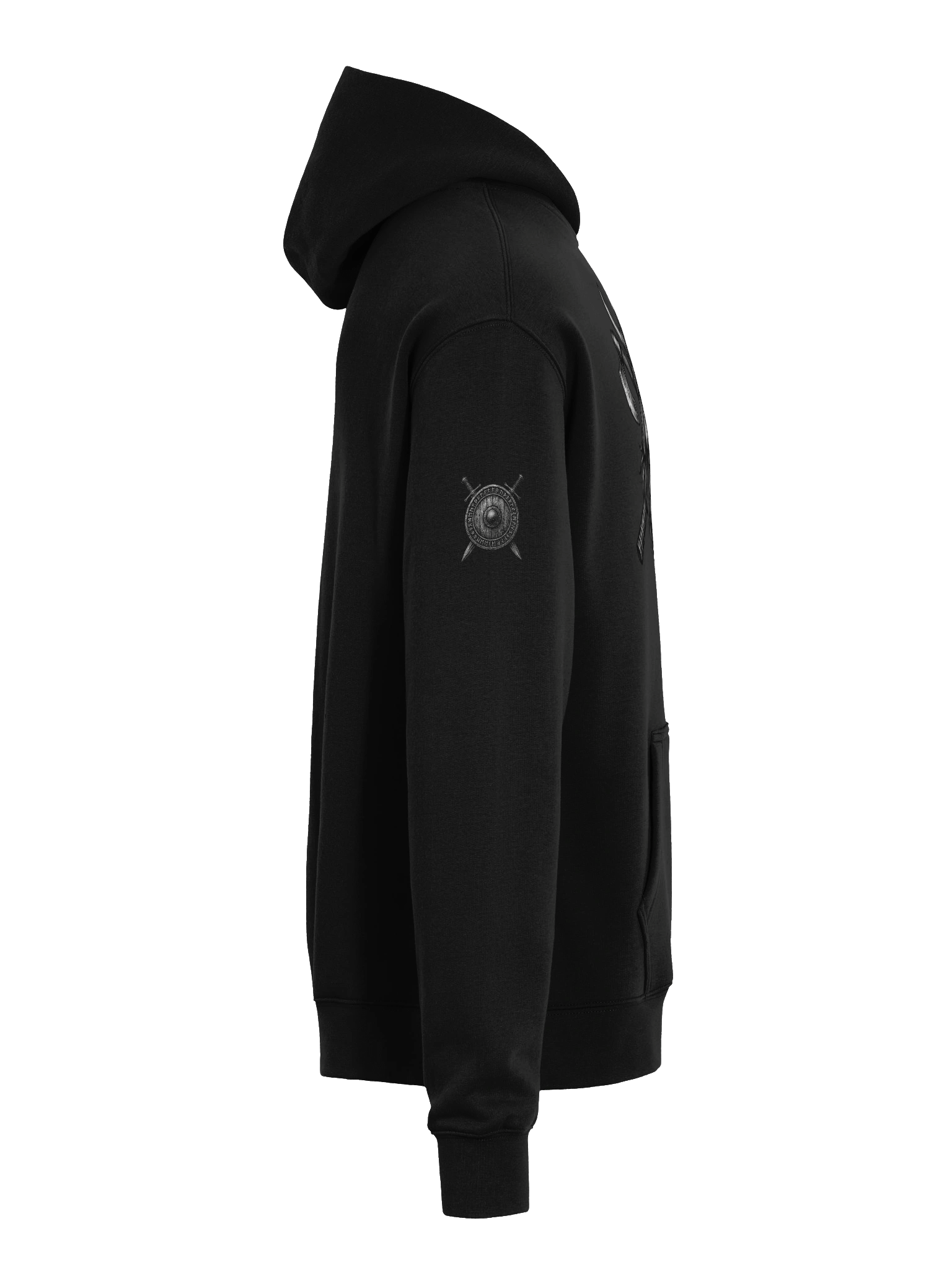 AS Colour Unisex Premium Oversized Hoodie - Norse Skull Front with Shield Sleeve Design product image (8)