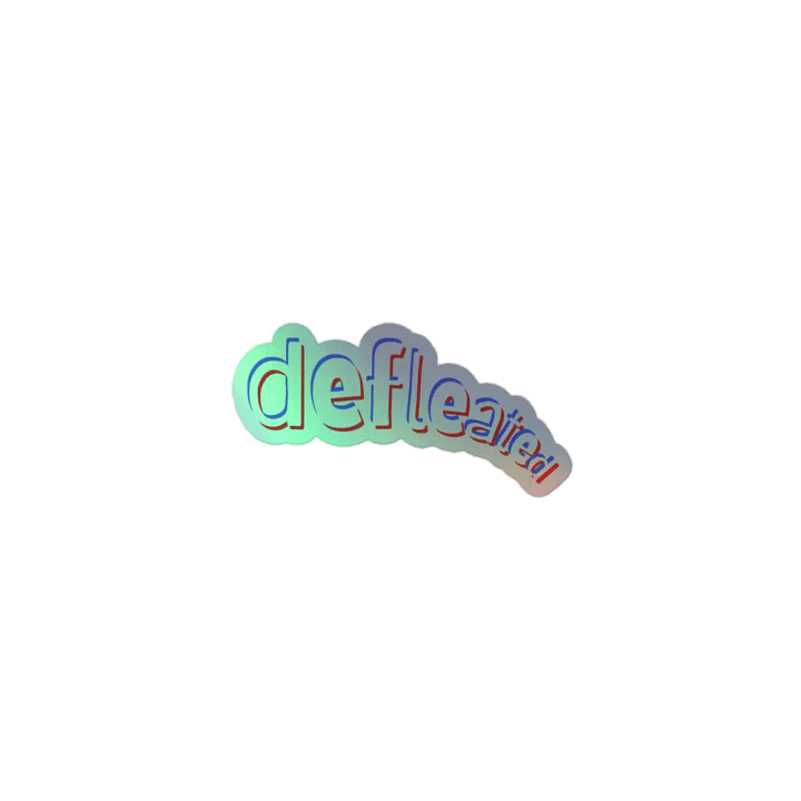DEFLEATED holographic die-cut sticker product image (1)