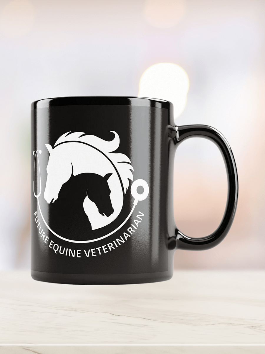 "Future equine veterinarian" black glossy mug product image (12)