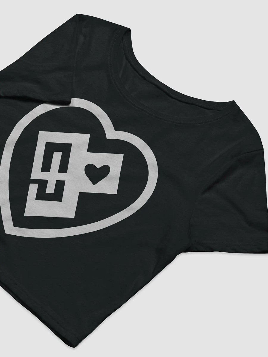 OptimusProcrastinus HeartChip in Heart Cropped T-Shirt (White) product image (13)