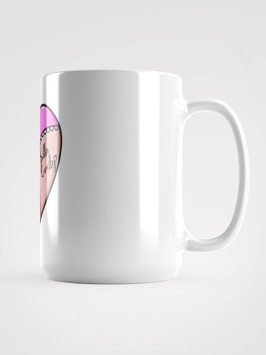 KILLA_EMILY LIGHT PINK HEART BUTT LOGO COFFEE MUG product image (1)