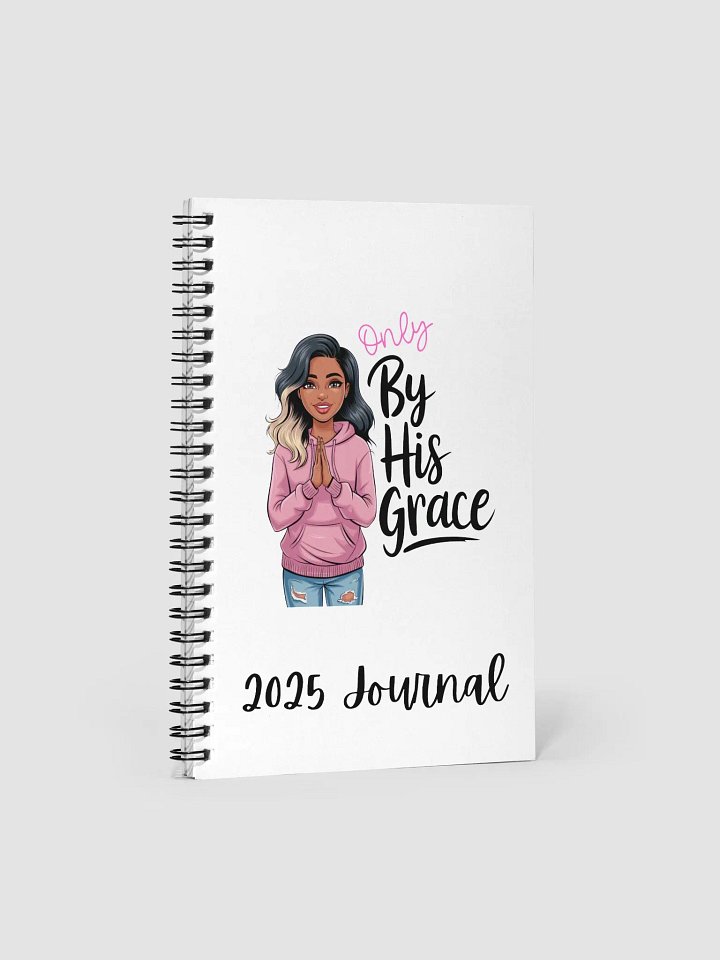 Only By His Grace Christian Journal | Inspirational 2025 Journal or planner | Faith-Based Dotted Notebook product image (1)