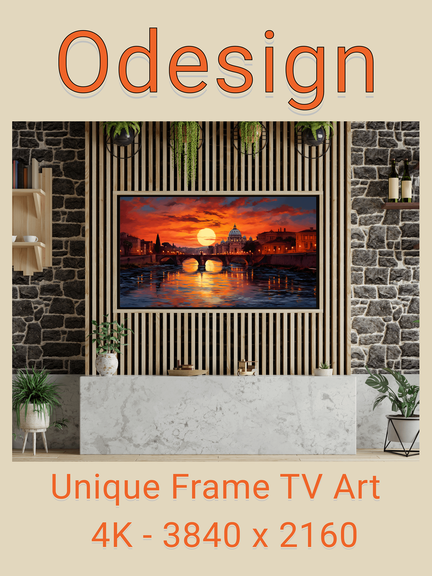 Cityscape and Landscape Frame TV Art product image (5)