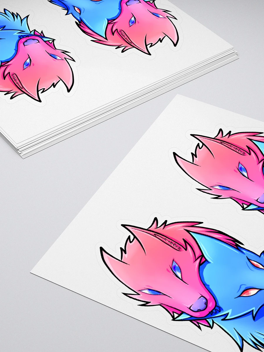 Pink and Blue Wolf Stickers product image (4)