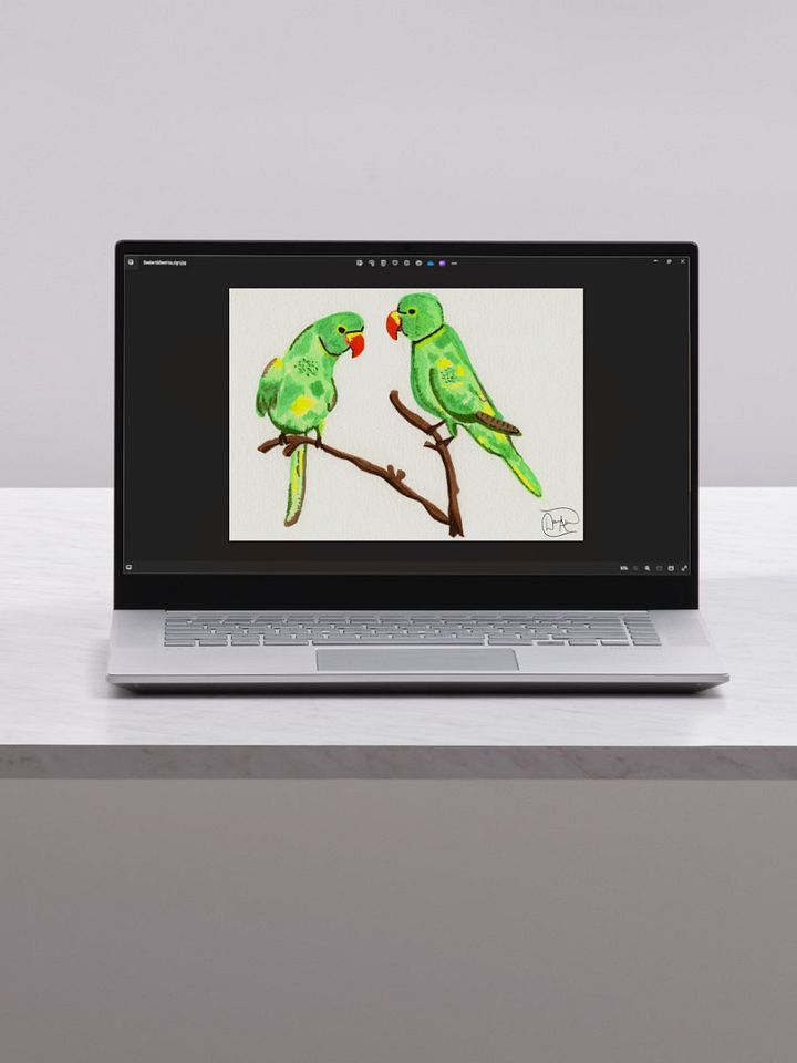 Birbs at the Window Watercolour Download product image (1)