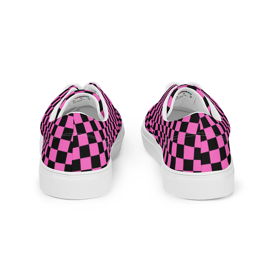 Pink Checkerboard Statement Sneakers product image (5)
