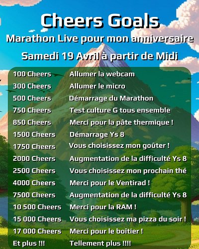 🚨 C'EST DEMAIN ! 📆 

🎉 Un mega stream marathon sur Ys 8 : Lacrimosa of Dana pour mon anniversaire 🎉
🎊 RDV LE SAMEDI 19 AVRIL ...
