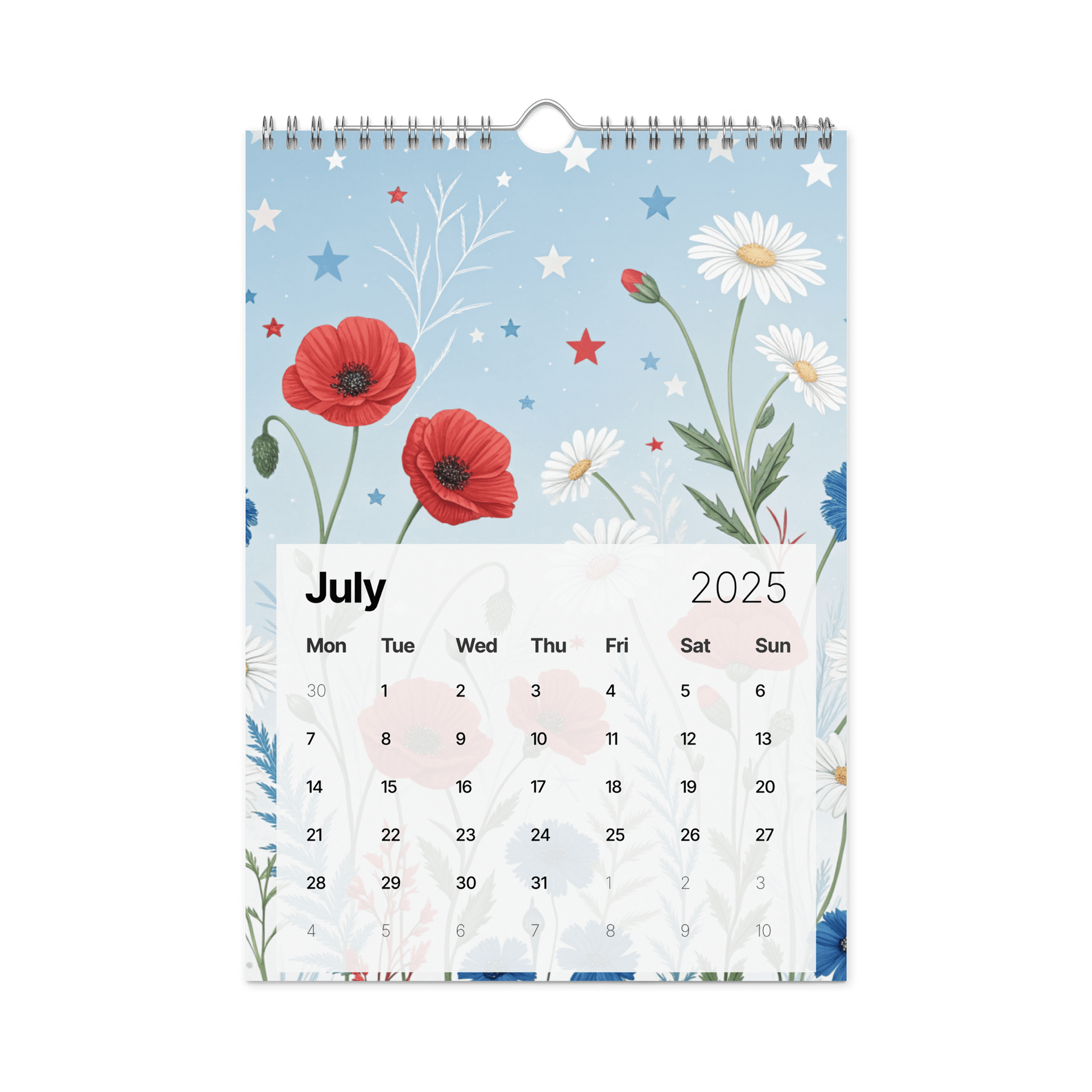 SEAMLESS FLORAL PATTERN WALL CALENDAR 2026 product image (7)