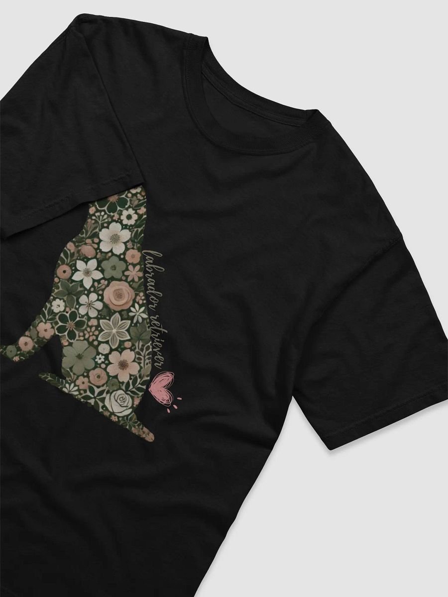 Floral Labrador Retriever: Elegant Pet Silhouette Art