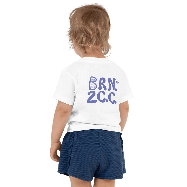 BOURNE to Cape Cod™ | DTG Vintage | Toddler T-Shirt | BRN.2C.C.™ | Back Logo | Soft Coastal Tee for Little Explorers | Slate Blue Logos product image (2)
