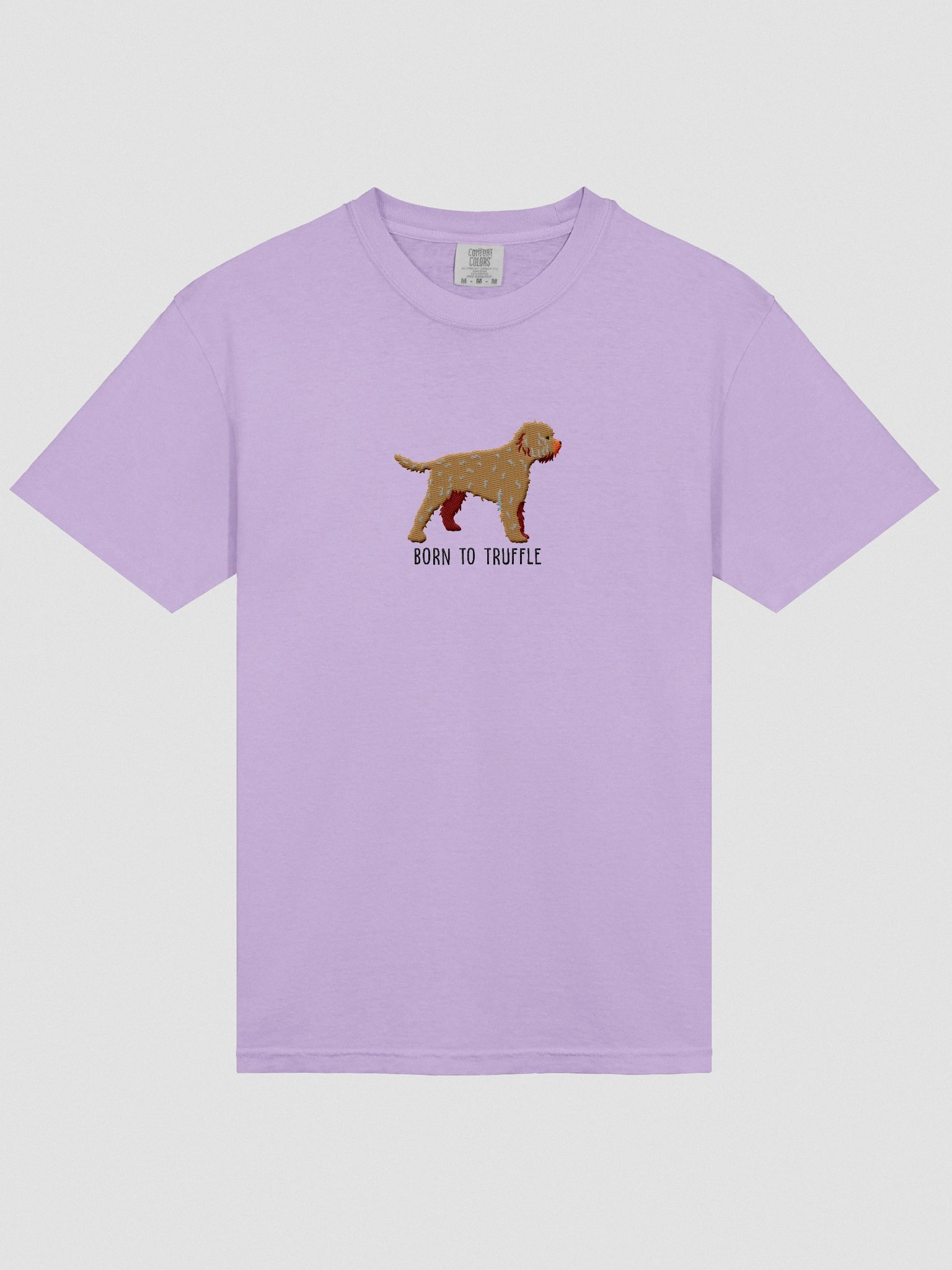 Born to Truffle T-Shirt(Embroidered) of a Lagotto Romagnolo(Tan) product image (6)