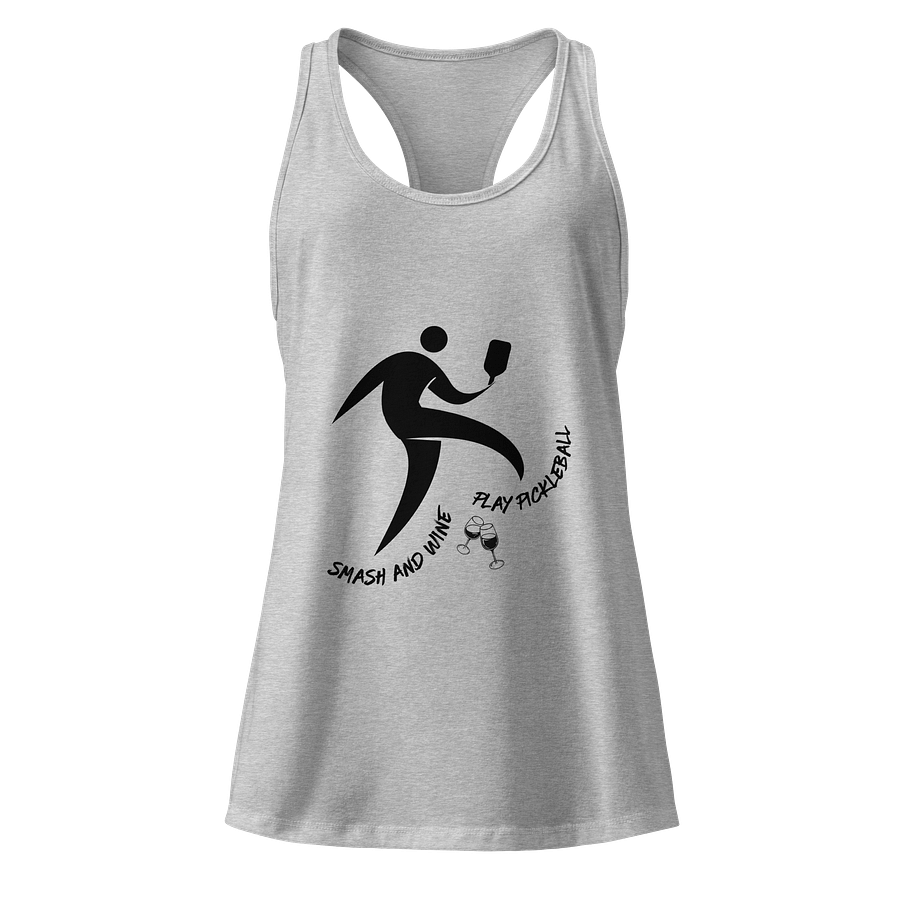 Smash and Wine, Play Pickleball Women's Racer Back Tank Top product image (1)