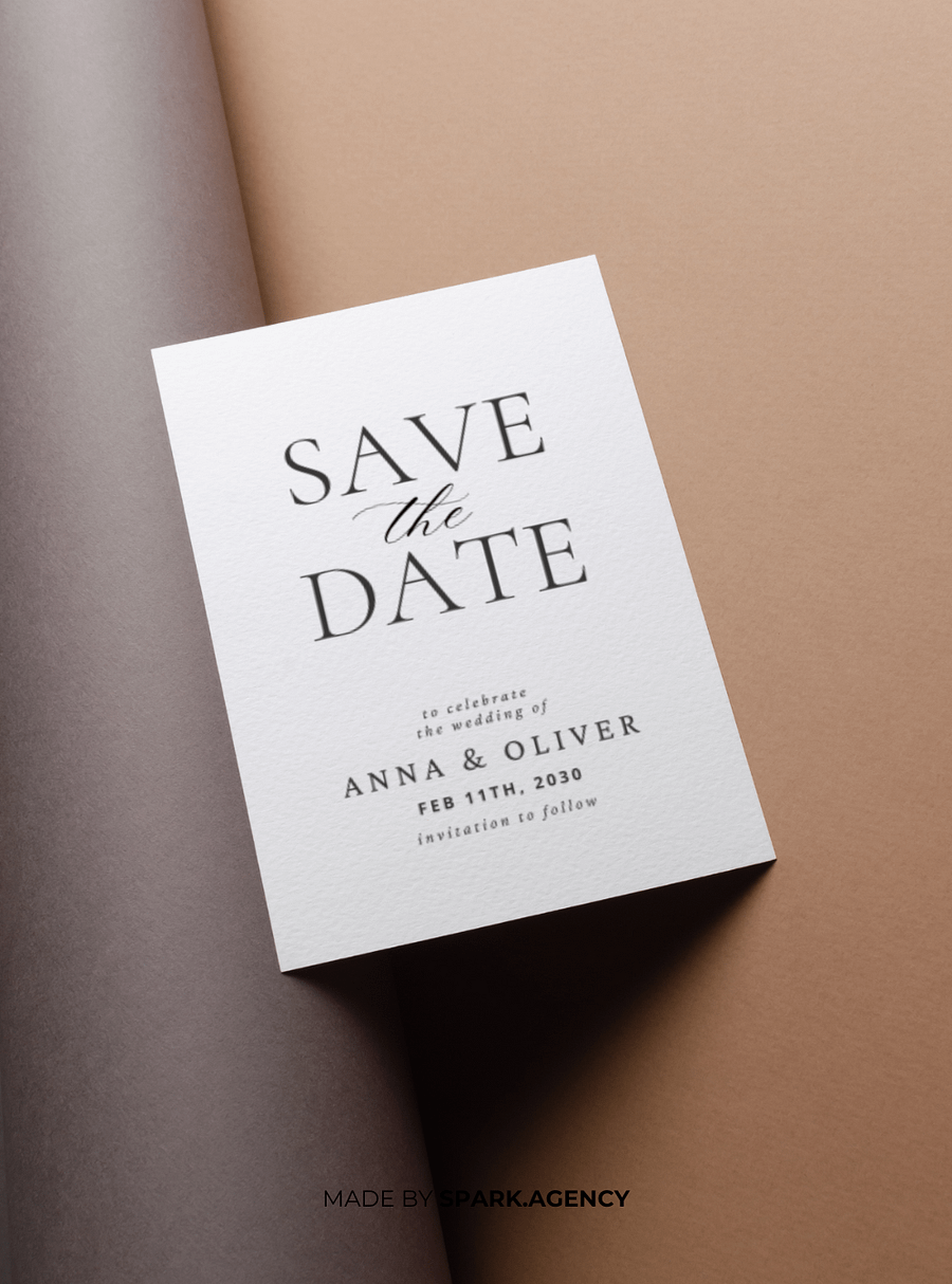 Simple Minimalist Save the Date Wedding Invitation product image (3)