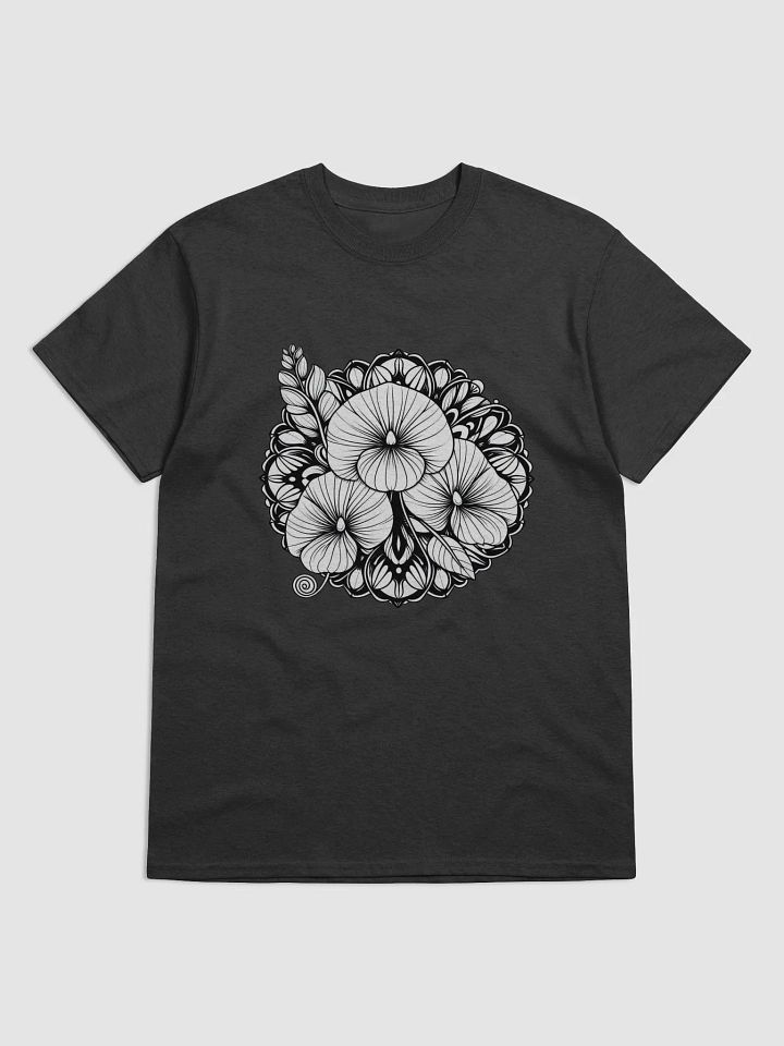 Stylish Black T-Shirt with Floral and Mandala Print – Unique Design for a Bold Look! product image (2)