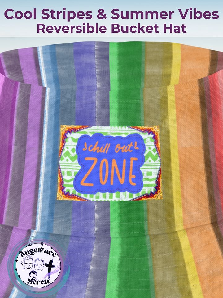 Cool Stripes and Fun Vibes Reversible All-Over Print Bucket Hat product image (2)
