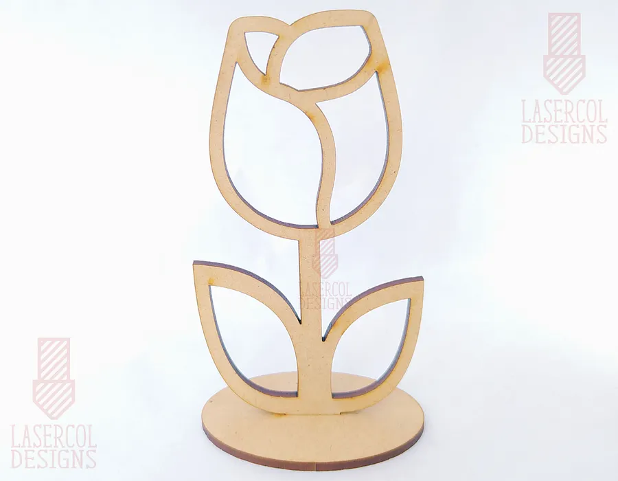 Flowers - Set 4 - (Two Sizes, Five Styles) - Laser Cut Files product image (8)