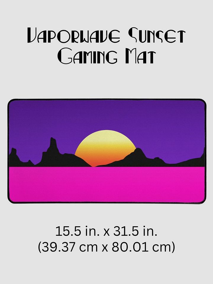 Vaporwave Sunset Gaming Mat - Pink & Purple Desk Pad product image (1)