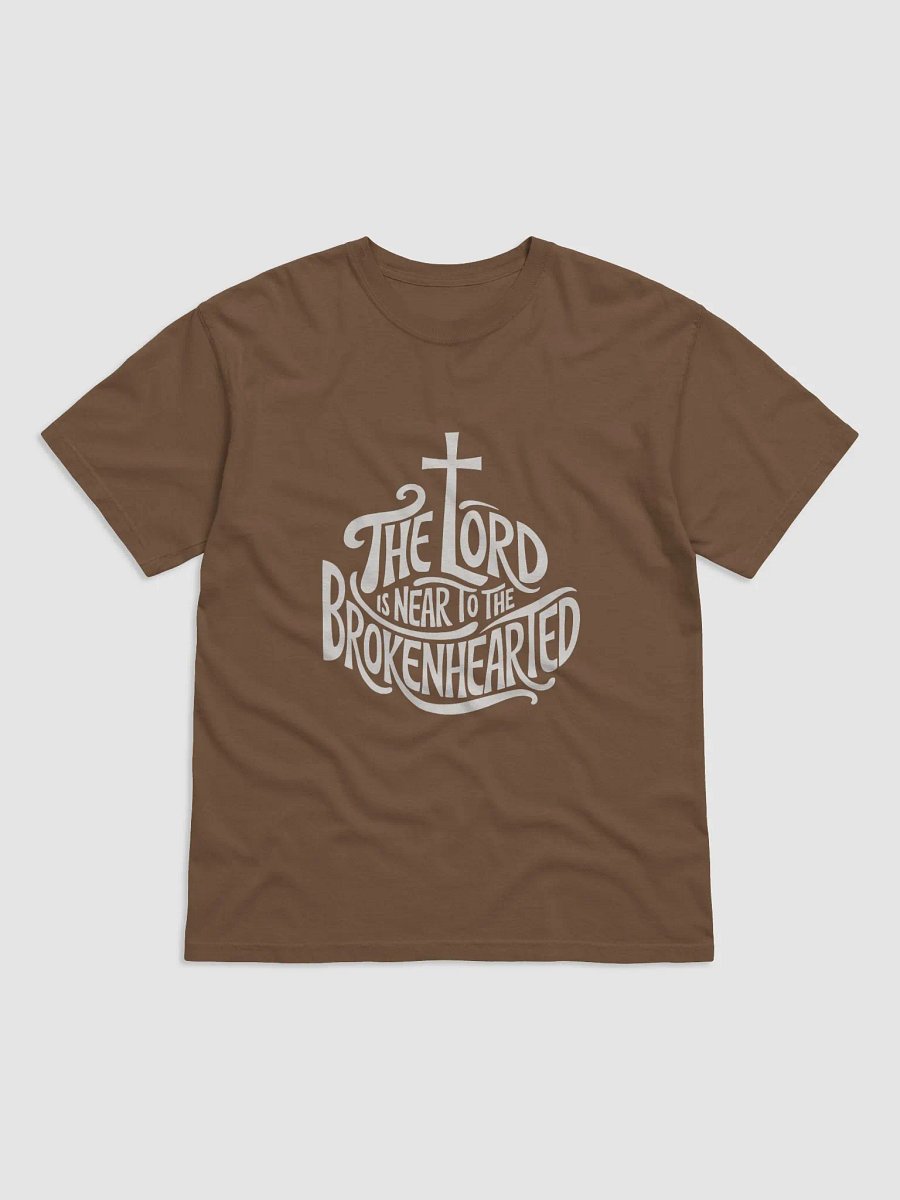 The Lord is Near to the Brokenhearted – Psalm 34:18 Bible Verse Comfort Colors T-Shirt product image (3)