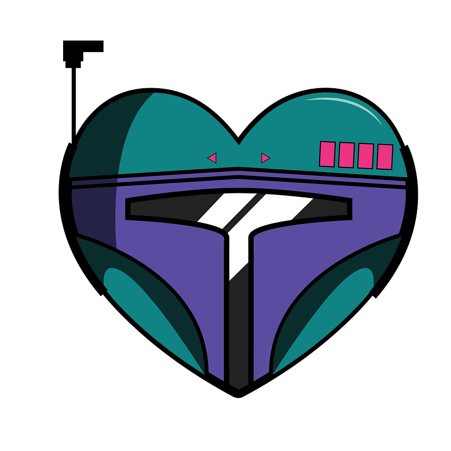 GingerFett Heart acrylic pin product image (3)