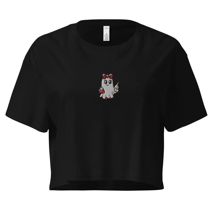 Stylish Ghost Embroidered Crop Top product image (1)